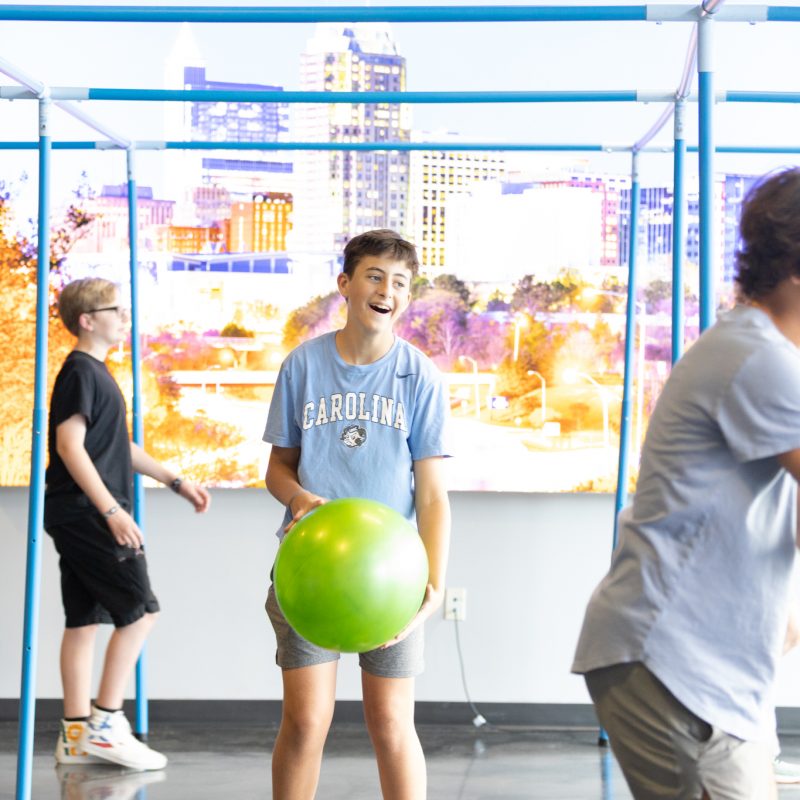 boy playing 9-square